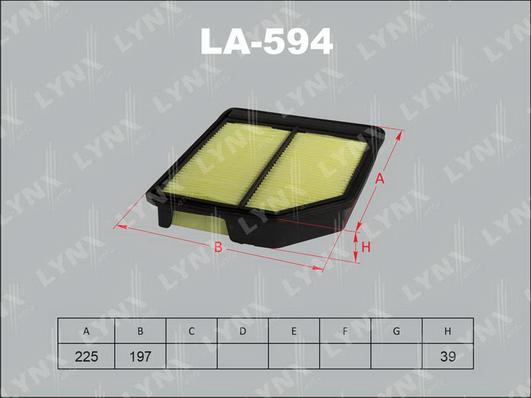 LYNXauto LA-594 - Gaisa filtrs ps1.lv