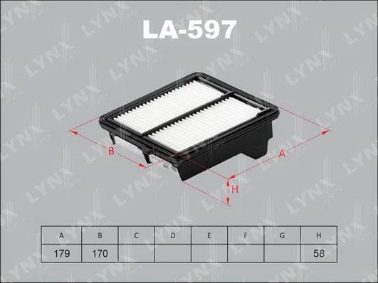 LYNXauto LA-597 - Gaisa filtrs ps1.lv