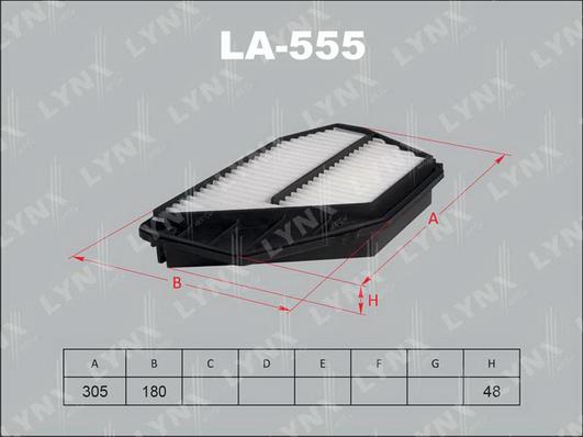 LYNXauto LA-555 - Gaisa filtrs ps1.lv