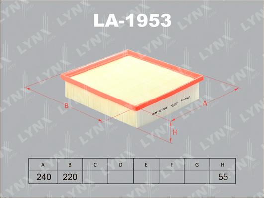 LYNXauto LA-1953 - Gaisa filtrs ps1.lv