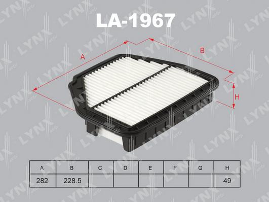 LYNXauto LA-1967 - Gaisa filtrs ps1.lv