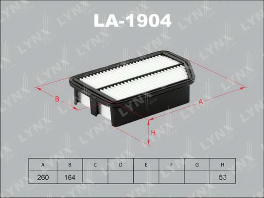 LYNXauto LA-1904 - Gaisa filtrs ps1.lv