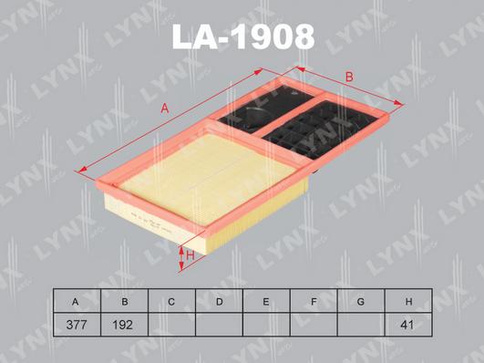 LYNXauto LA-1908 - Gaisa filtrs ps1.lv