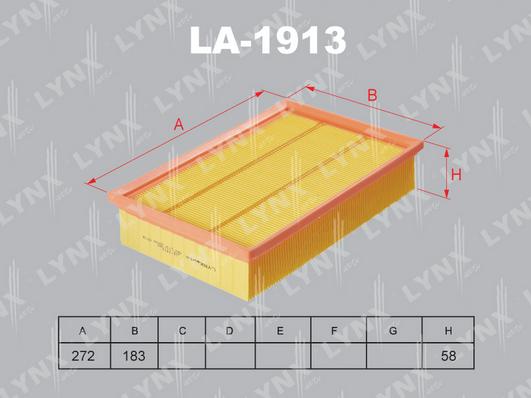 LYNXauto LA-1913 - Gaisa filtrs ps1.lv