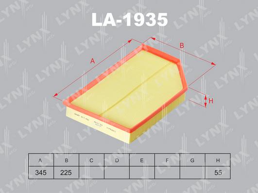LYNXauto LA-1935 - Gaisa filtrs ps1.lv