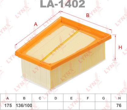 LYNXauto LA-1402 - Gaisa filtrs ps1.lv