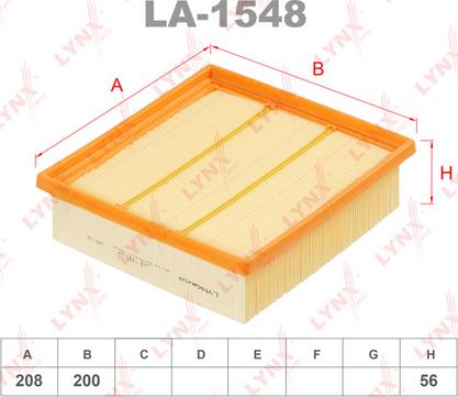 LYNXauto LA-1548 - Gaisa filtrs ps1.lv