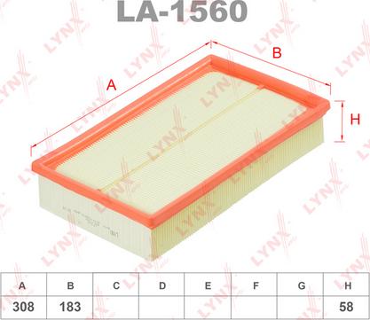 LYNXauto LA-1560 - Gaisa filtrs ps1.lv