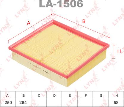 LYNXauto LA-1506 - Gaisa filtrs ps1.lv