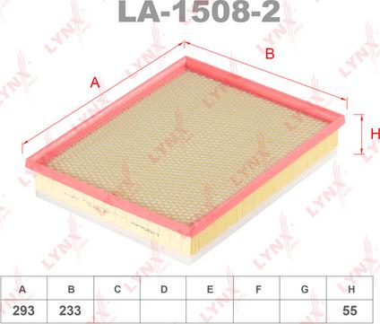 LYNXauto LA-1508-2 - Gaisa filtrs ps1.lv