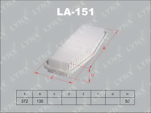 LYNXauto LA-151 - Gaisa filtrs ps1.lv