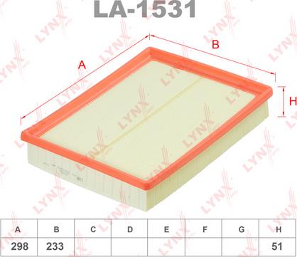 LYNXauto LA-1531 - Gaisa filtrs ps1.lv