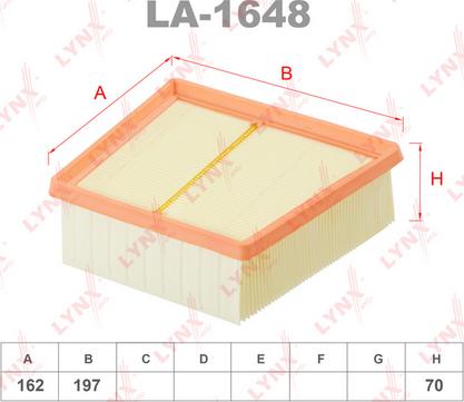 LYNXauto LA-1648 - Gaisa filtrs ps1.lv