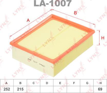 LYNXauto LA-1007 - Gaisa filtrs ps1.lv