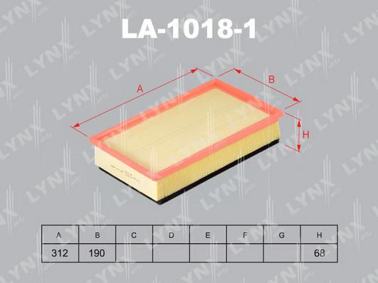 LYNXauto LA-1018-1 - Gaisa filtrs ps1.lv