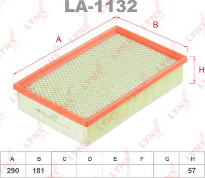 LYNXauto LA-1132 - Gaisa filtrs ps1.lv