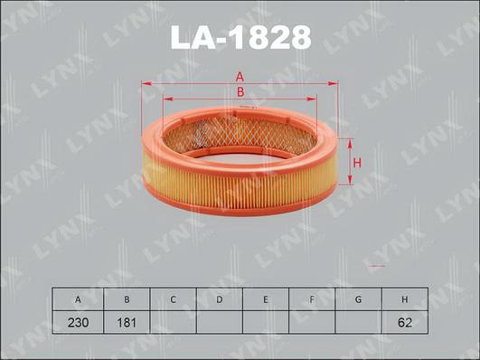 LYNXauto LA-1828 - Gaisa filtrs ps1.lv