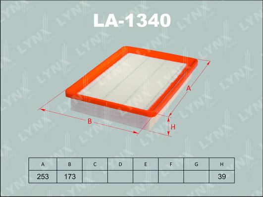 LYNXauto LA-1340 - Gaisa filtrs ps1.lv