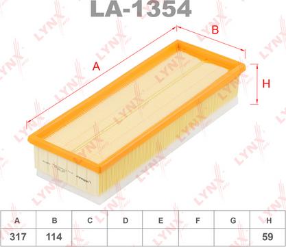 LYNXauto LA-1354 - Gaisa filtrs ps1.lv