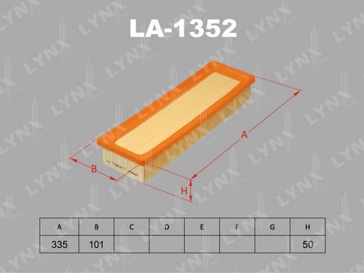 LYNXauto LA-1352 - Gaisa filtrs ps1.lv