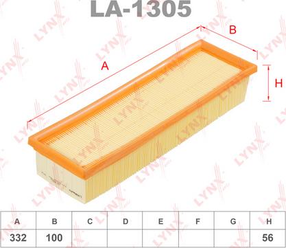 LYNXauto LA-1305 - Gaisa filtrs ps1.lv