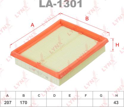 LYNXauto LA-1301 - Gaisa filtrs ps1.lv