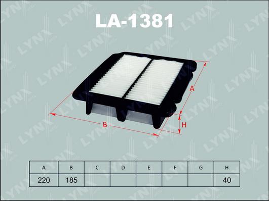 LYNXauto LA-1381 - Gaisa filtrs ps1.lv