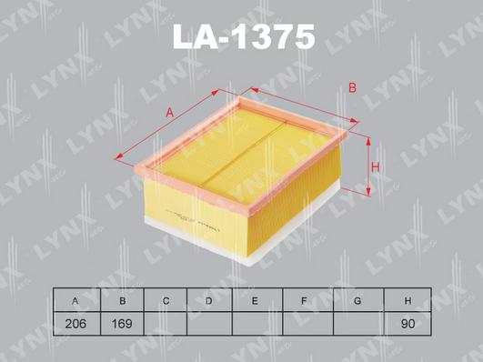 LYNXauto LA-1375 - Gaisa filtrs ps1.lv