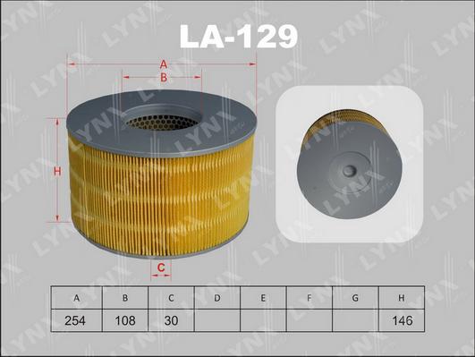 LYNXauto LA-129 - Gaisa filtrs ps1.lv