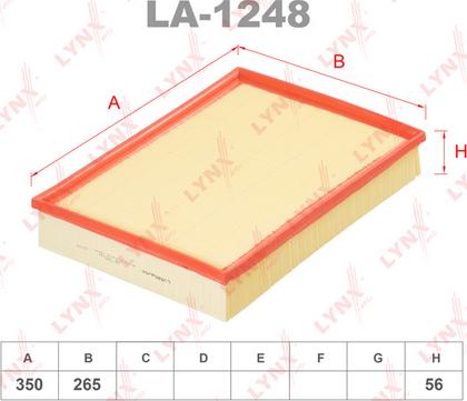 LYNXauto LA-1248 - Gaisa filtrs ps1.lv