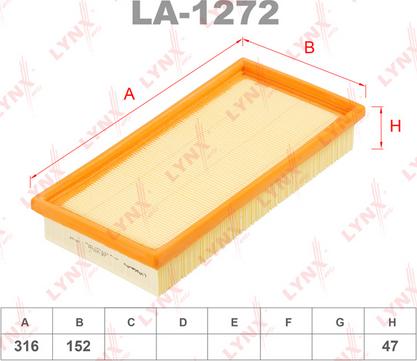 LYNXauto LA-1272 - Gaisa filtrs ps1.lv