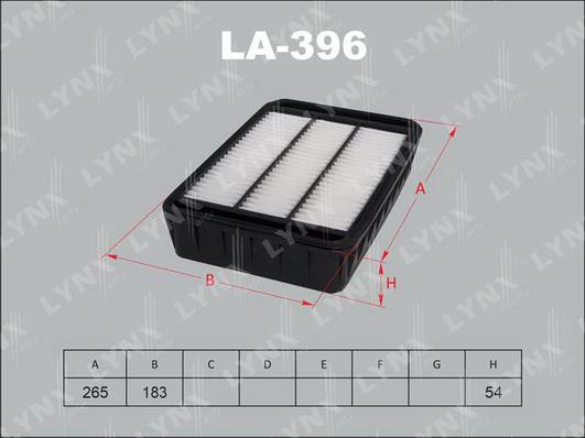 LYNXauto LA-396 - Gaisa filtrs ps1.lv