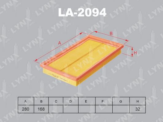 LYNXauto LA-2094 - Gaisa filtrs ps1.lv