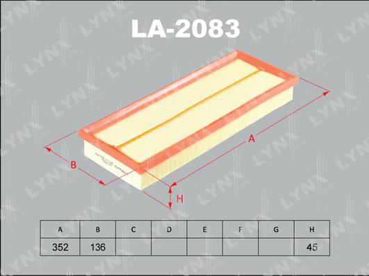 LYNXauto LA-2083 - Gaisa filtrs ps1.lv