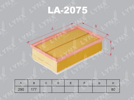 LYNXauto LA-2075 - Gaisa filtrs ps1.lv