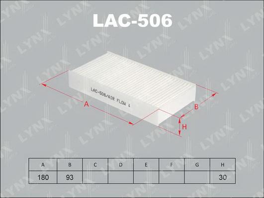 LYNXauto LAC-506 - Filtrs, Salona telpas gaiss ps1.lv