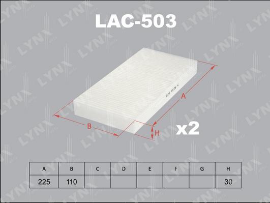 LYNXauto LAC-503 - Filtrs, Salona telpas gaiss ps1.lv