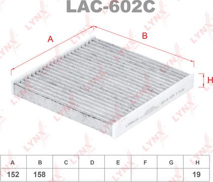 LYNXauto LAC-602C - Filtrs, Salona telpas gaiss ps1.lv