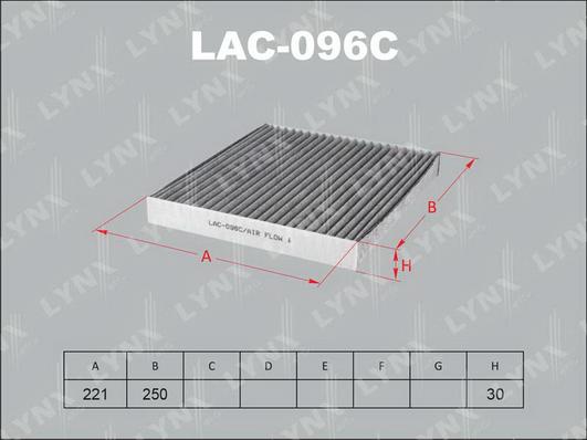 LYNXauto LAC-096C - Filtrs, Salona telpas gaiss ps1.lv