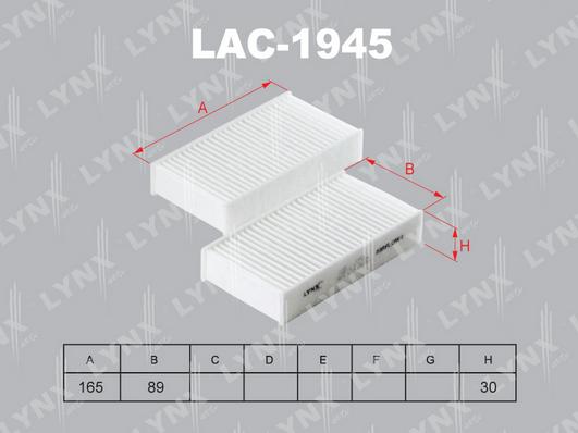 LYNXauto LAC-1945 - Filtrs, Salona telpas gaiss ps1.lv