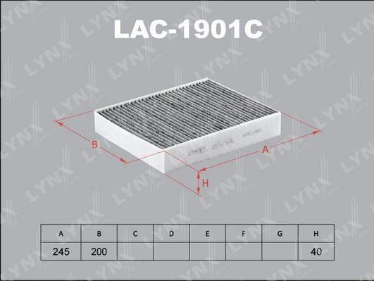 LYNXauto LAC-1901C - Filtrs, Salona telpas gaiss ps1.lv