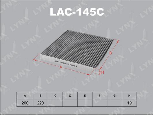 LYNXauto LAC-145C - Filtrs, Salona telpas gaiss ps1.lv