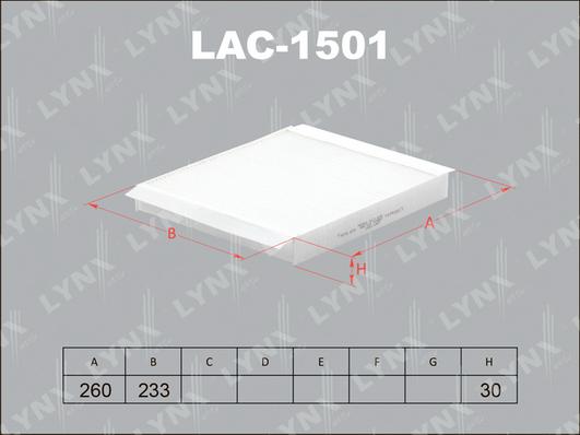 LYNXauto LAC-1501 - Filtrs, Salona telpas gaiss ps1.lv