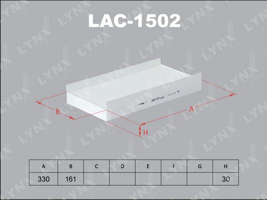 LYNXauto LAC-1502 - Filtrs, Salona telpas gaiss ps1.lv