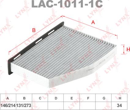 LYNXauto LAC-1011-1C - Filtrs, Salona telpas gaiss ps1.lv