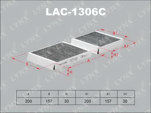 LYNXauto LAC-1306C - Filtrs, Salona telpas gaiss ps1.lv