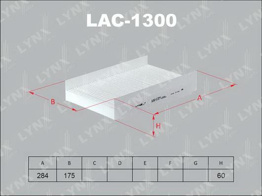 LYNXauto LAC-1300 - Filtrs, Salona telpas gaiss ps1.lv
