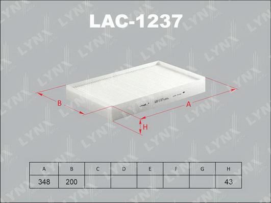 LYNXauto LAC-1237 - Filtrs, Salona telpas gaiss ps1.lv