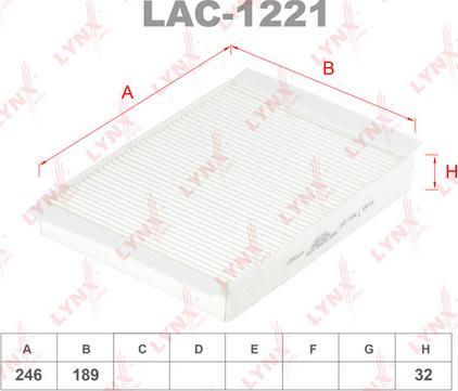 LYNXauto LAC-1221 - Filtrs, Salona telpas gaiss ps1.lv