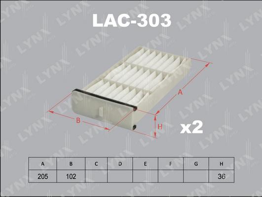 LYNXauto LAC-303 - Filtrs, Salona telpas gaiss ps1.lv